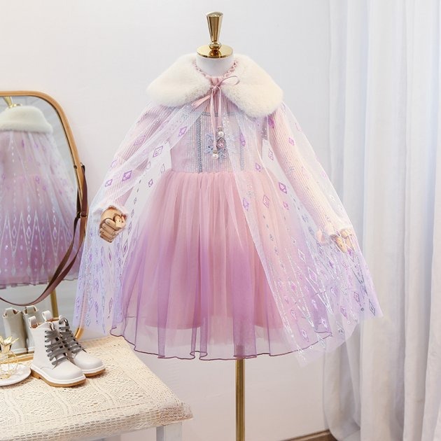 Сукня дитяча з фатиновим плащем Frozen